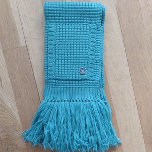 Blue Lululemon 100% Merino Wool Knit Winter Scarf